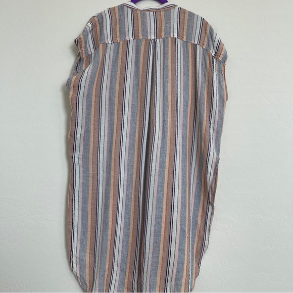 Anthropologie Holding Horses Multi Colored Striped Tunic Top Size Medium - Picture 5 of 5
